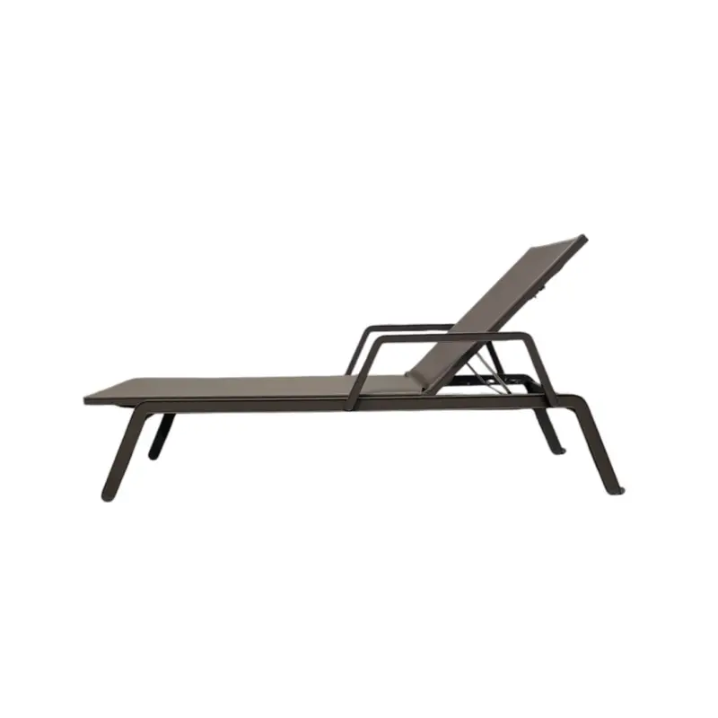Populaire Outdoor Bench and Sunlounger LATITUDE Taupe with armrestsKETTLER