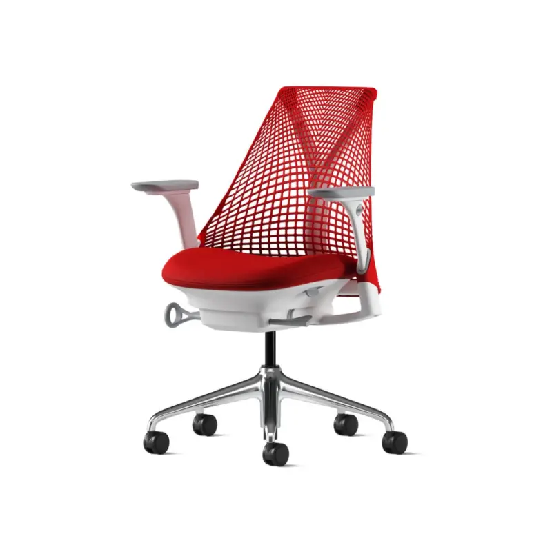 Office Chair SAYL Cherry Red / Polished AluminiumHERMAN MILLER Réduction
