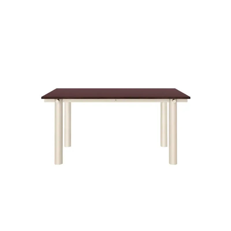 Commande En Gros Dining Table ATURA 160×90 Burgundy, Grey LegsFERM LIVING