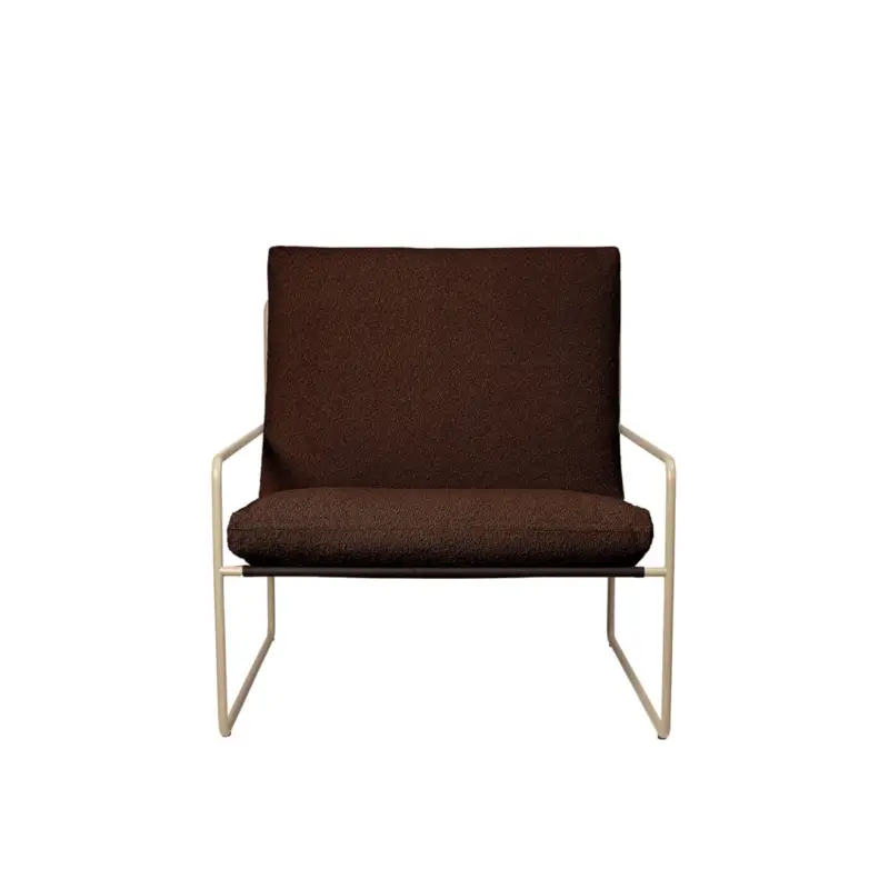 Fauteuil extérieur DESERT 1 Place Marron Accoudoirs BeigeFERM LIVING Soldes