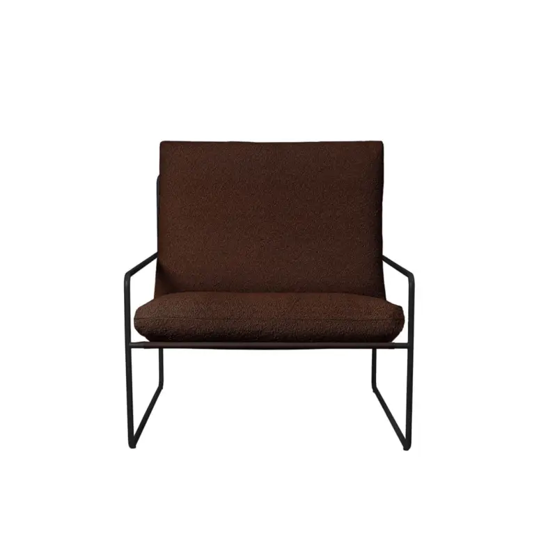 Achetez Aujourd'hui Outdoor Lounge Chair DESERT 1 Seater Brown Black ArmrestsFERM LIVING