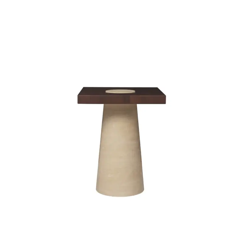 Side Table GROVA W 40 TravertineFERM LIVING Meilleur Prix
