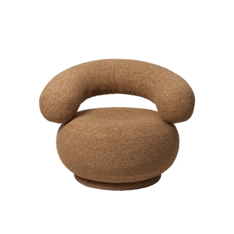 Fauteuil ORBO Raw Bouclé BrunFERM LIVING Acheter En Ligne