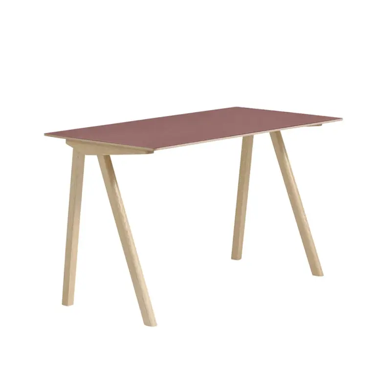 Offre Exclusive Desk CPH 90 Burgundy/ oak water-based varnishHAY