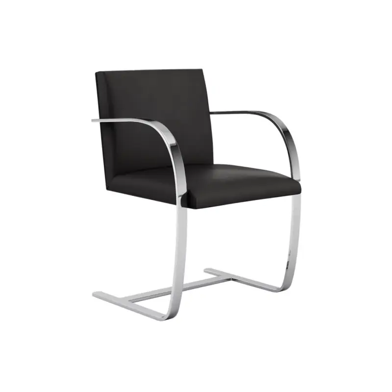 Chaise BRNO Cuir NoirKNOLL Expédition Rapide