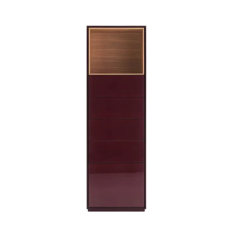 Prix Choc Meuble de rangement OTTO H 145 Bordeaux brillantMDF