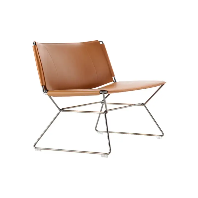 Easy chair NEIL LEATHER NaturalMDF Prix Réduit