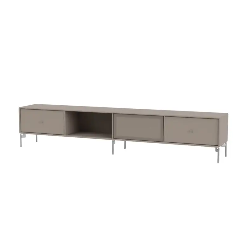TV Stand OCTAVE VII chrome legs TruffleMONTANA Prix Choc