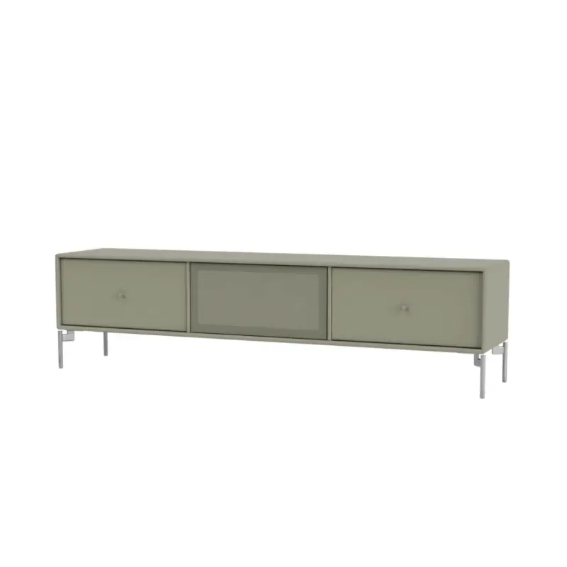 Vente Directe Meuble TV OCTAVE V pieds chrome FenouilMONTANA