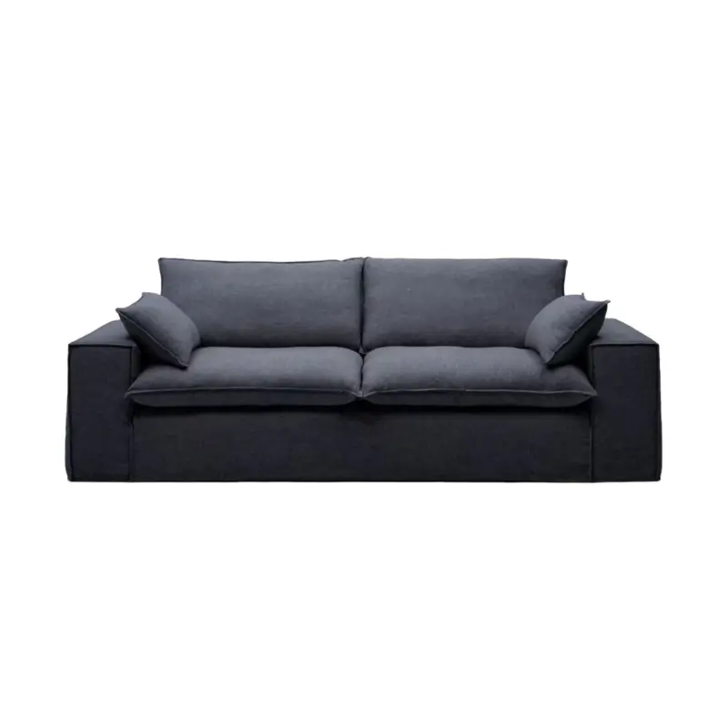 Canapé ANARELA 3 places Lin Gris FoncéKAVE HOME Offre Du Jour