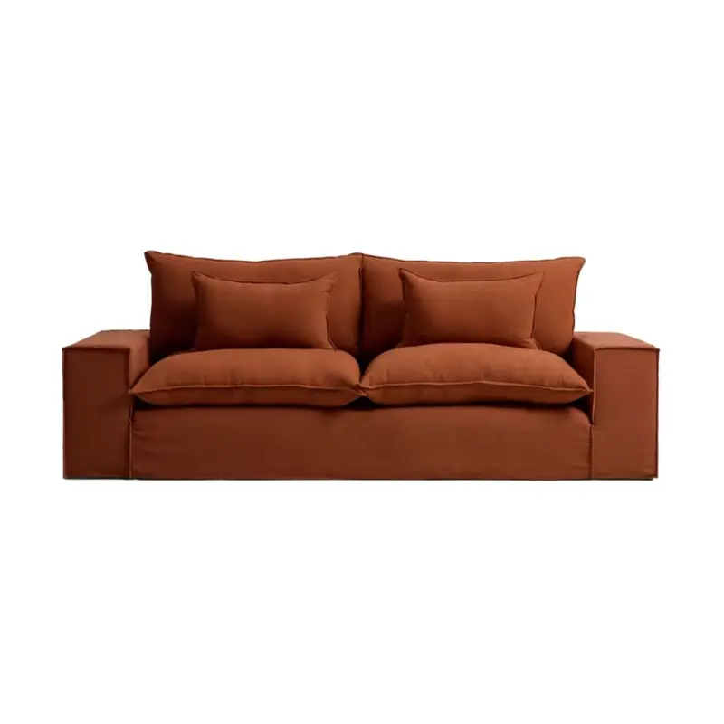 Affaire À Saisir Sofa ANARELA 3-seater sofa in Terracotta LinenKAVE HOME