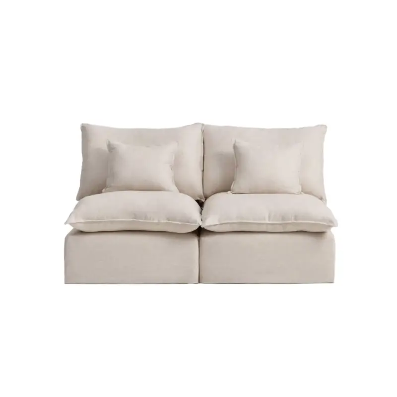 Nouveauté Sofa ANARELA modular 2-seater in Beige LinenKAVE HOME