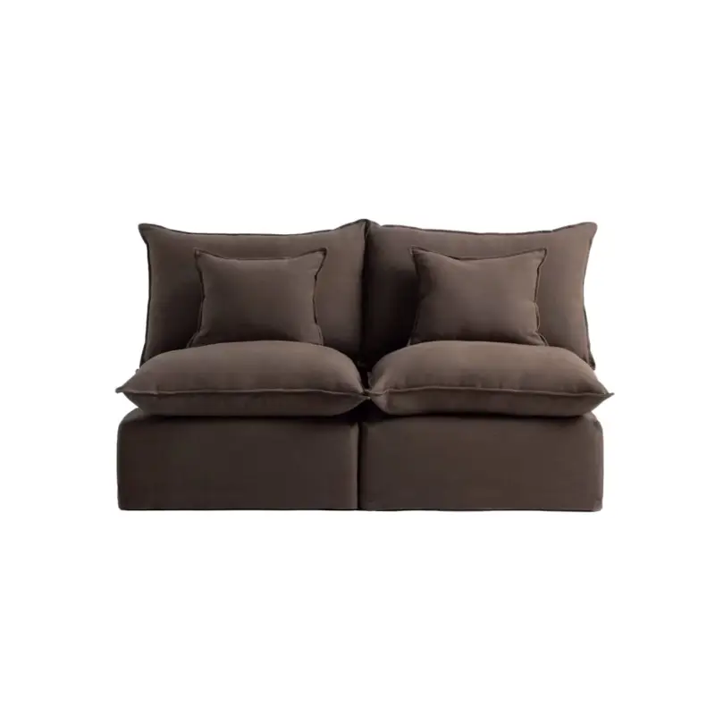 Sofa ANARELA modular 2-seater in Taupe LinenKAVE HOME Pas Cher