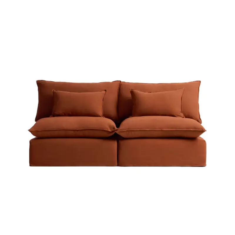 Certifié Canapé ANARELA modulable 3 places Lin TerracottaKAVE HOME