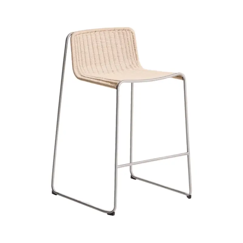 Usine Directe Tabouret extérieur TAVARI H 75 empilable Corde BeigeKAVE HOME