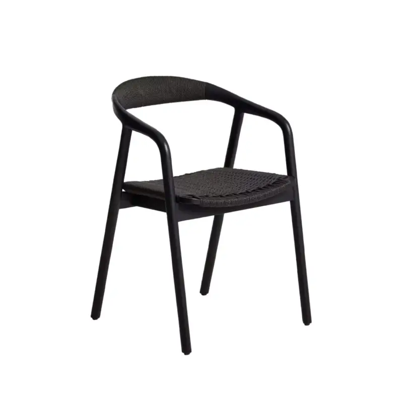 Achat Immédiat Chaise DERILE Chêne Noir / Corde NoireKAVE HOME