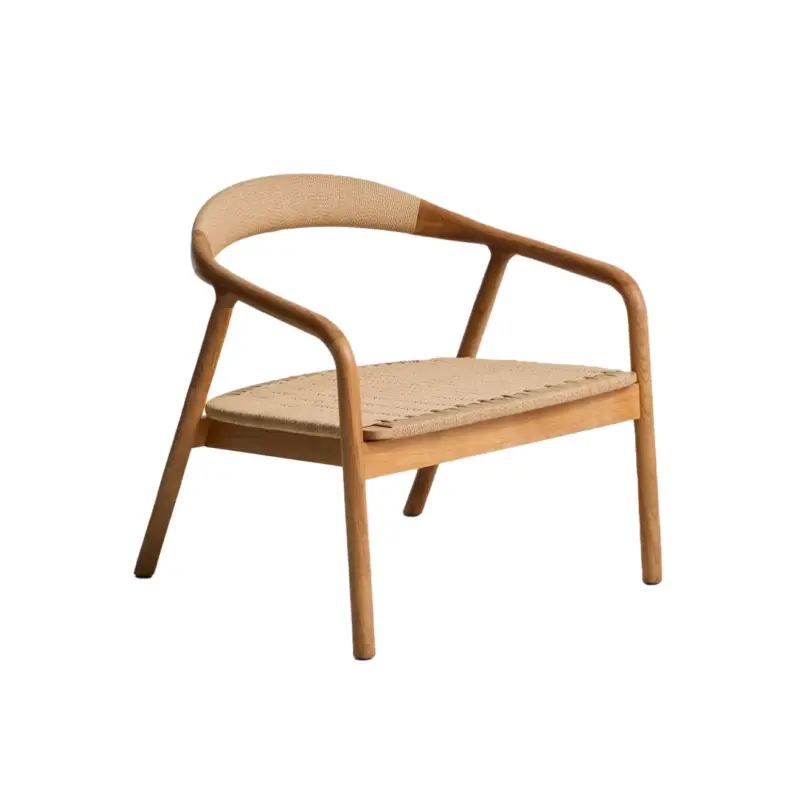 Super Prix Easy chair DERILE Natural Oak / Beige RopeKAVE HOME