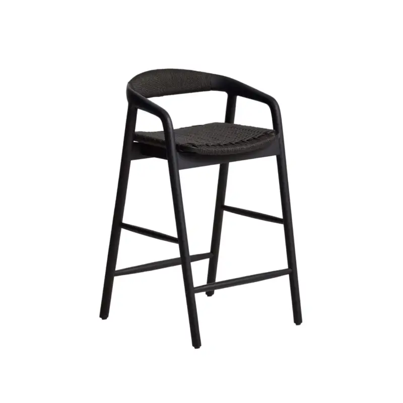 Tabouret haut DERILE H 65 Chêne NoirKAVE HOME Solde