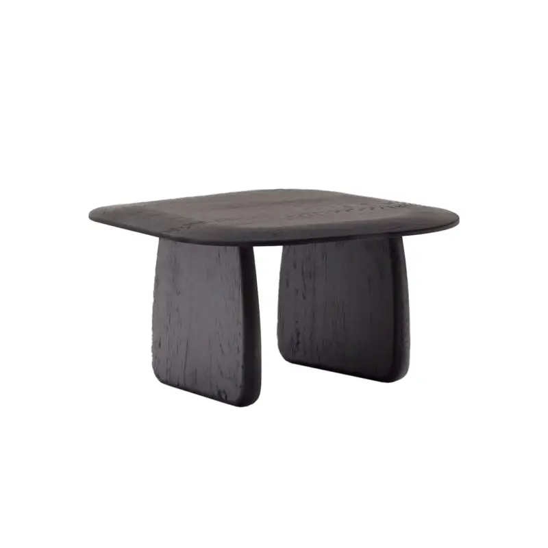 Commander Maintenant Table d&rsquo;appoint guéridon PIRITA carrée Chêne NoirKAVE HOME