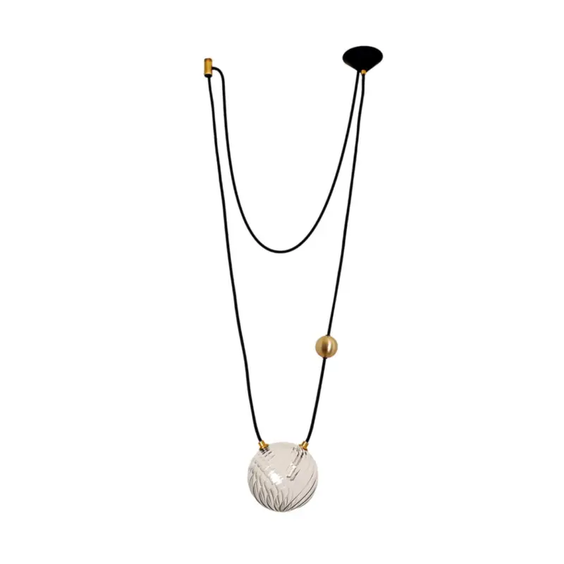 Pas Cher Suspension BELOIO avec perle laiton TransparentMARGAUX KELLER COLLECTIONS