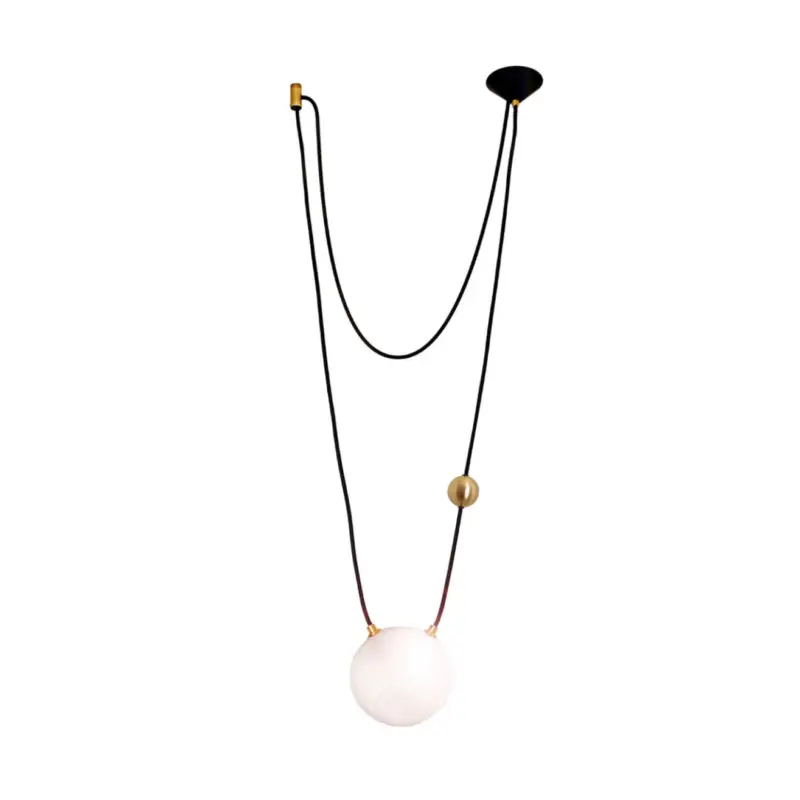 Pendant Light BELOIO with brass pearl WhiteMARGAUX KELLER COLLECTIONS Prix Cassé
