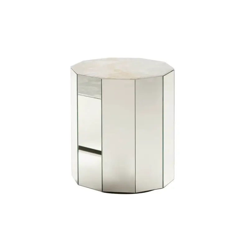 Table d'appoint guéridon COLONNA Ø 40 Marbre OnyxTACCHINI Offre Du Jour