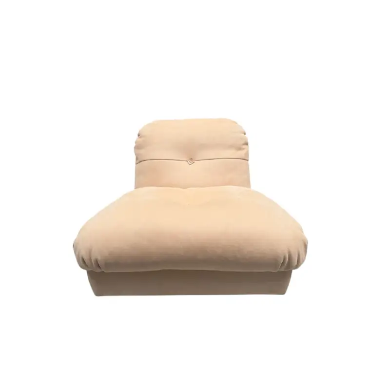 Fauteuil MILANO pivotante cuir nubuck BeigeBAXTER MADE IN ITALY Certifié