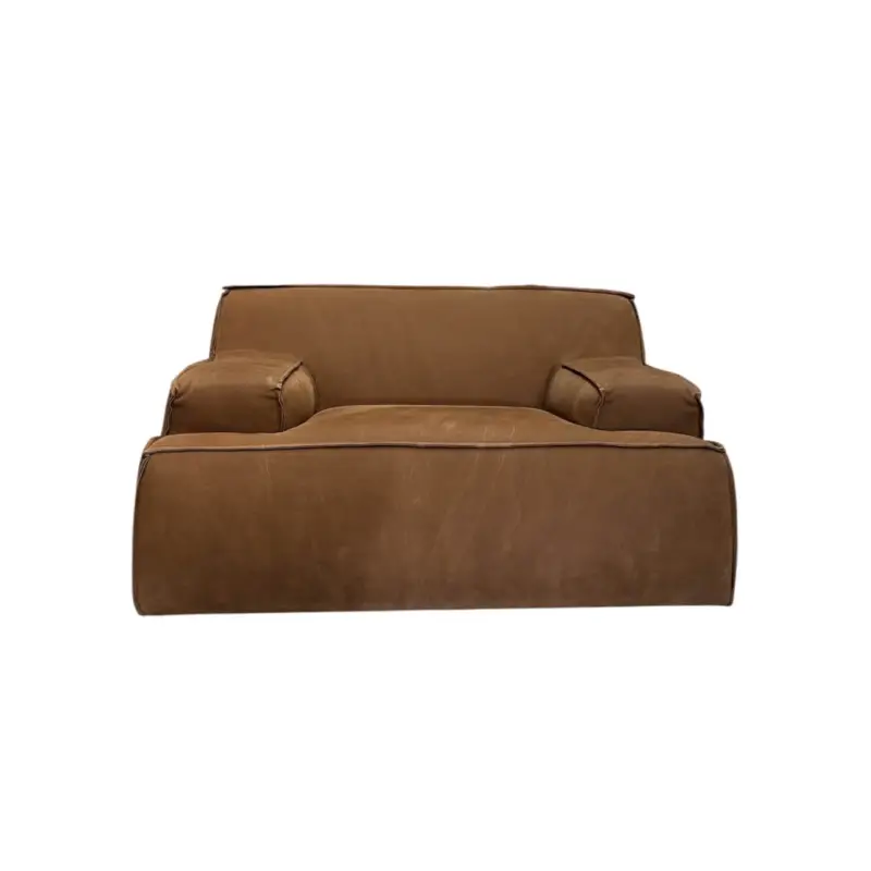 Usine Directe Fauteuil DAMASCO Nubuck MarronBAXTER MADE IN ITALY