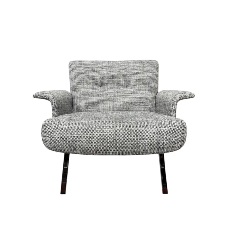 Easy chair DAIKI Walnut and Grey fabricMINOTTI Petit Prix