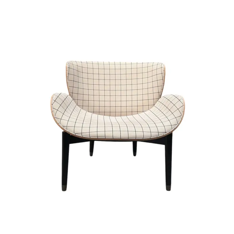 Offre Du Jour Fauteuil JORGEN Cuir piètement boisBAXTER MADE IN ITALY