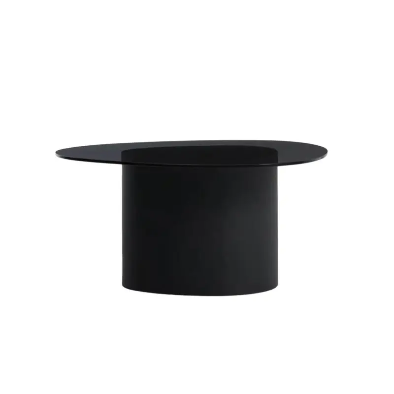 Populaire Table basse OLIR H 43 Verre NoirKAVE HOME