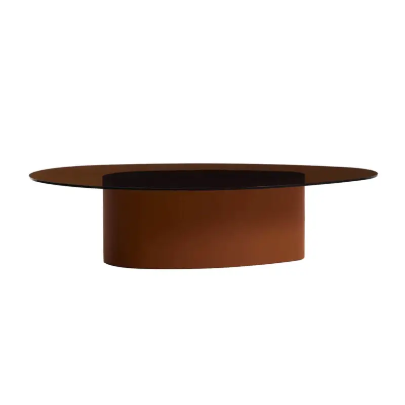 Coffee Table OLIR H 35 Brown GlassKAVE HOME Populaire