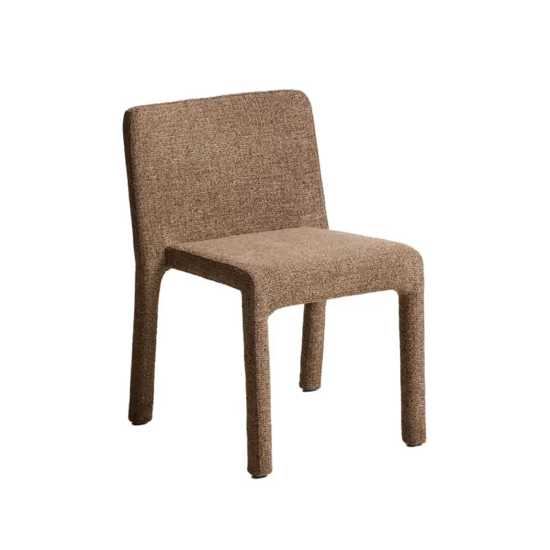 Dining Chair LORIA chenille Chocolate BrownKAVE HOME Vente Directe
