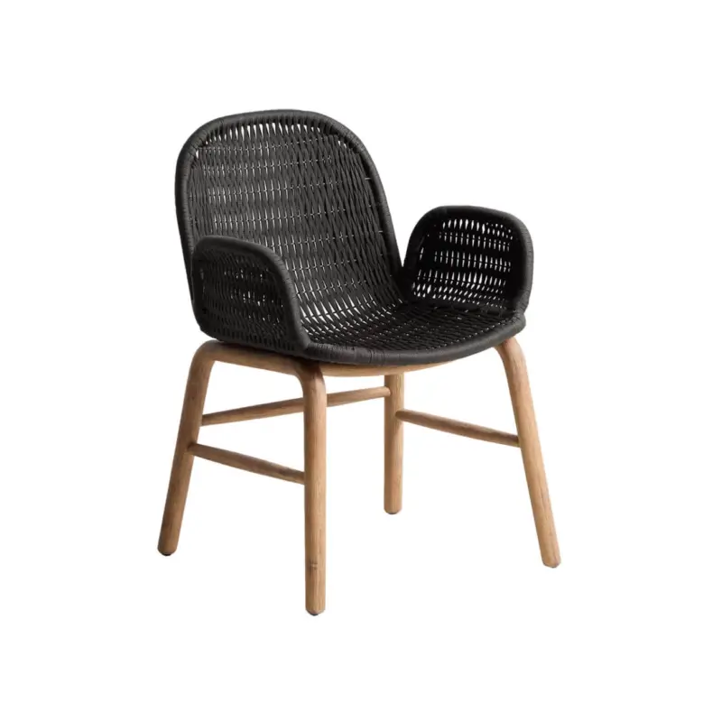 Outdoor Chair and Small Lounge Chair ALIPA with armrests Dark GreyKAVE HOME Commander Vite