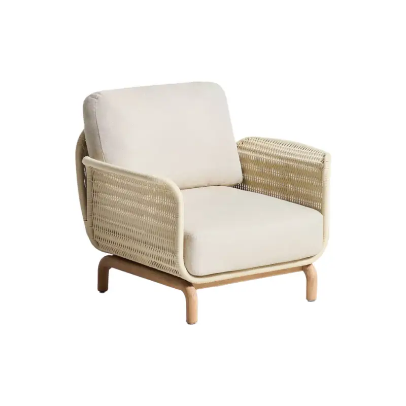 Fauteuil extérieur ALIPA Acacia / EcruKAVE HOME Nouveauté