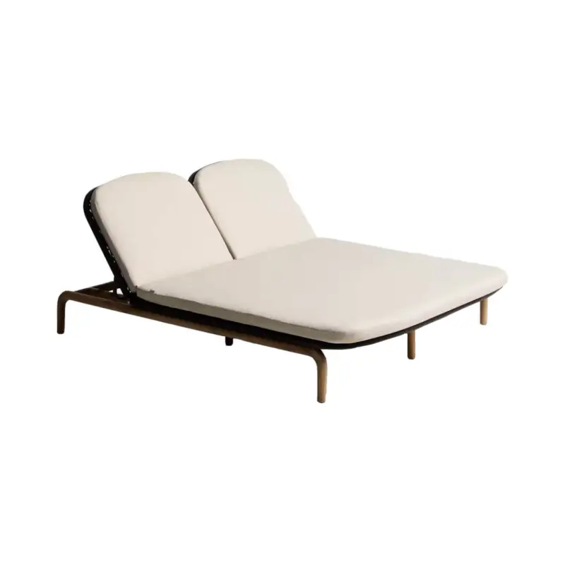 Prix Réduit Bain de soleil, chaise longue et hamac ALIPA 2 place Gris FoncéKAVE HOME