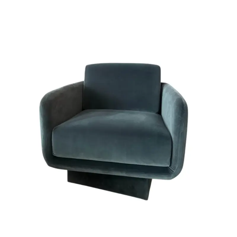 Fauteuil LILAS Velours Bleu 408 base pivotanteGALLOTTI & RADICE Réduction