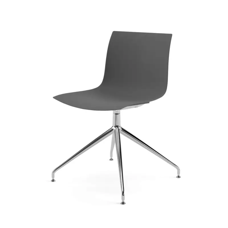 Chaise CATIFA RE 46 Gris, Pieds ChromeARPER Super Prix