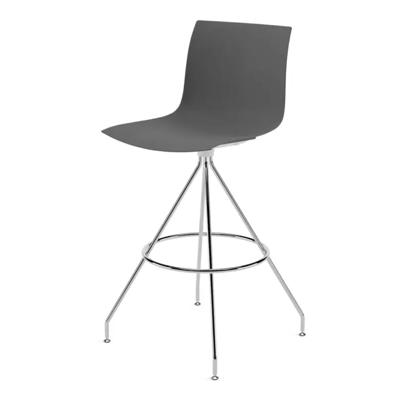 Marque Bar Stool CATIFA RE 46, H 75 Grey, Chrome BaseARPER