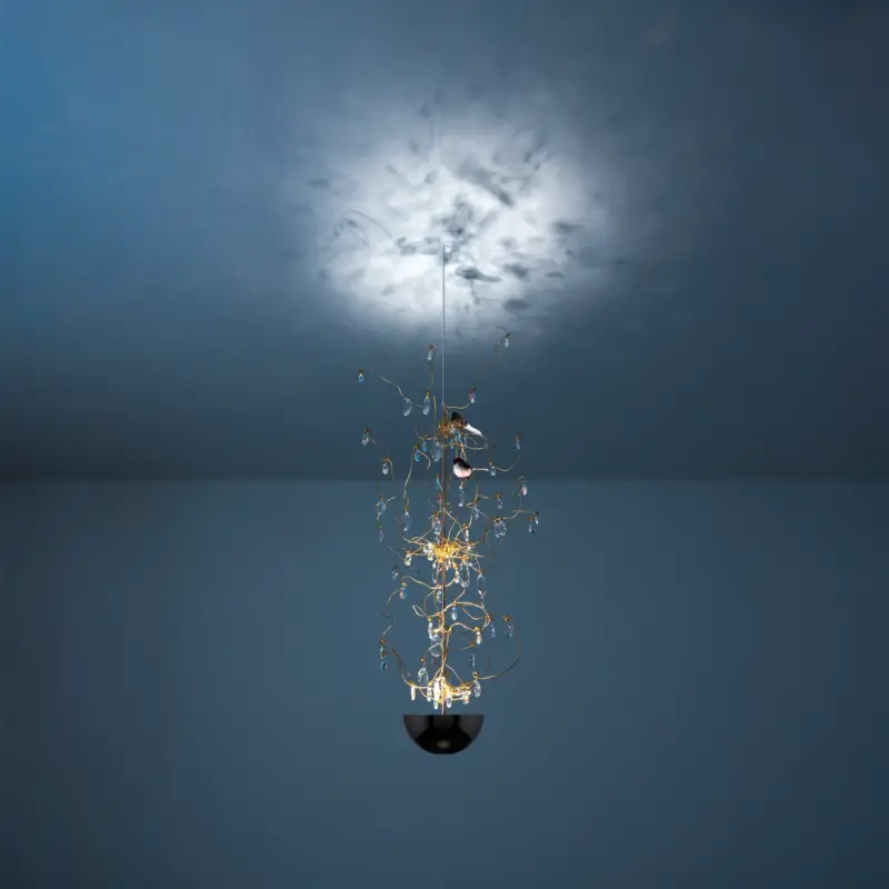 Louis XIV Suspensions LED Or poli Commander Vite