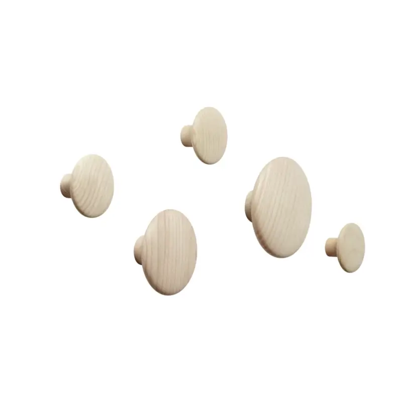 Affaire À Saisir Dots Lot de 5 Patères Chêne