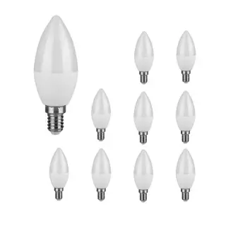 Must-Have Lot de 10 Ampoules LED E14 C37 3,7W V-TAC VT-1818 FS