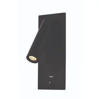 Applique Murale Intérieure LED Encastrable 3W Noir Mat ZAMBELIS H65 Offre Limitée
