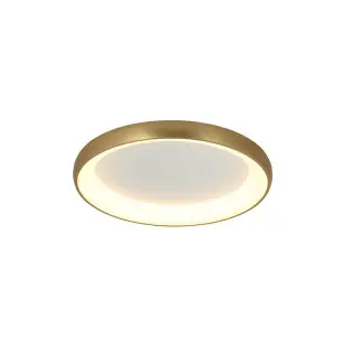 Certifié Plafonnier LED D400 30W Or Brossé Mat ZAMBELIS 2042