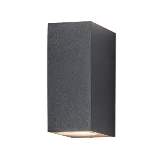 Applique Murale Extérieure Pour 2 Ampoules LED GU10 IP54 Graphite ZAMBELIS E124 Livraison Express