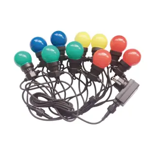 Guirlande Guinguette V-TAC 10 mètres avec 20 ampoules LED RGBY 0,5 W VT-71020 Usine Directe