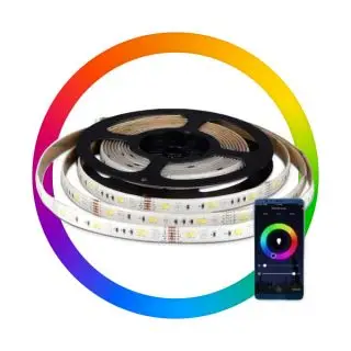 Kit Ruban LED Connecté étanche 230V 4W/m RGBW Compatible Google Assistant / Alexa IP65 avec Télécommande V-TAC SMART VT-5050 Populaire