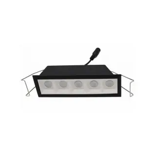 Spot LED Encastrable Optic CLAREO 10W avec Réflecteur Blanc Hors Transfo Noir V1 Populaire