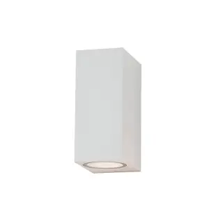 Quantité Limitée Applique Murale Extérieure Pour 2 Ampoules LED GU10 IP54 Blanc Sablé ZAMBELIS E151