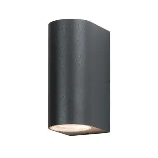 Jusqu&rsquo;à Épuisement Des Stocks Applique Murale Extérieure Pour 2 Ampoules LED GU10 IP54 Graphite ZAMBELIS E122